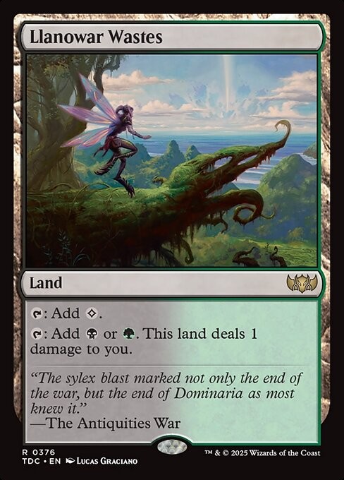 Llanowar Wastes 376 R Normal TDC MTG NM