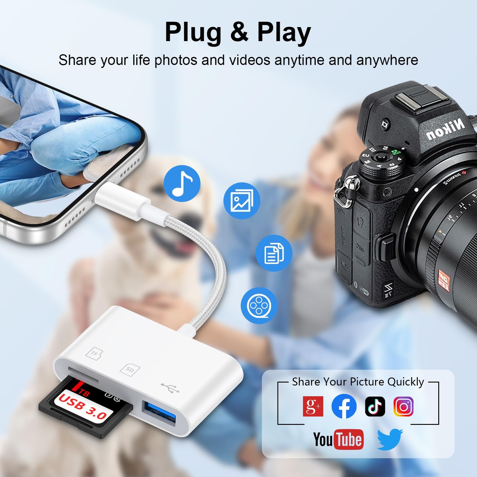 USB C SD Card Reader for Android, Type C to Micro SD Memory Card Reader
