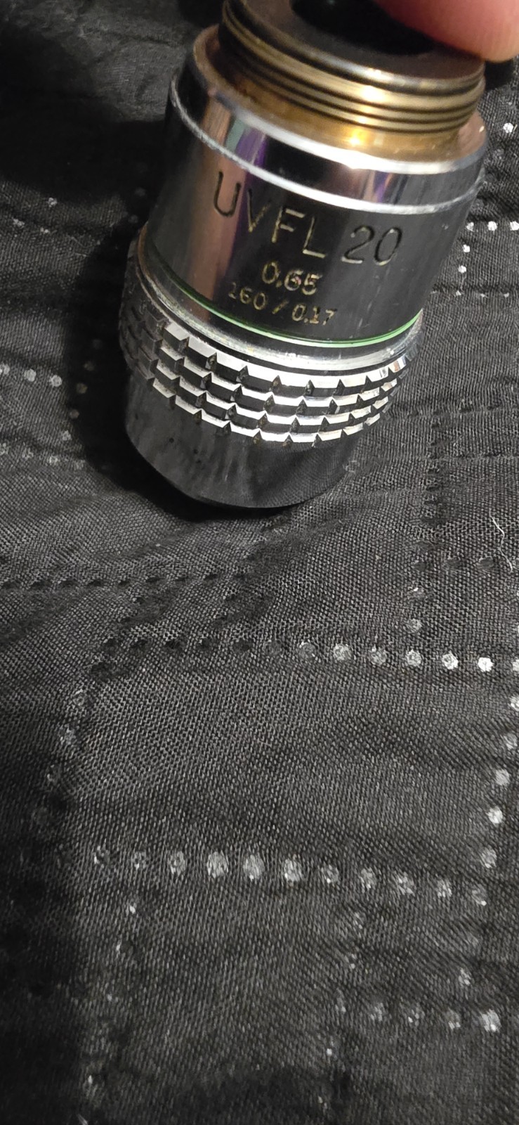 Olympus UVFL 20X / 0.65 160/0.17 Microscope Objective Lens