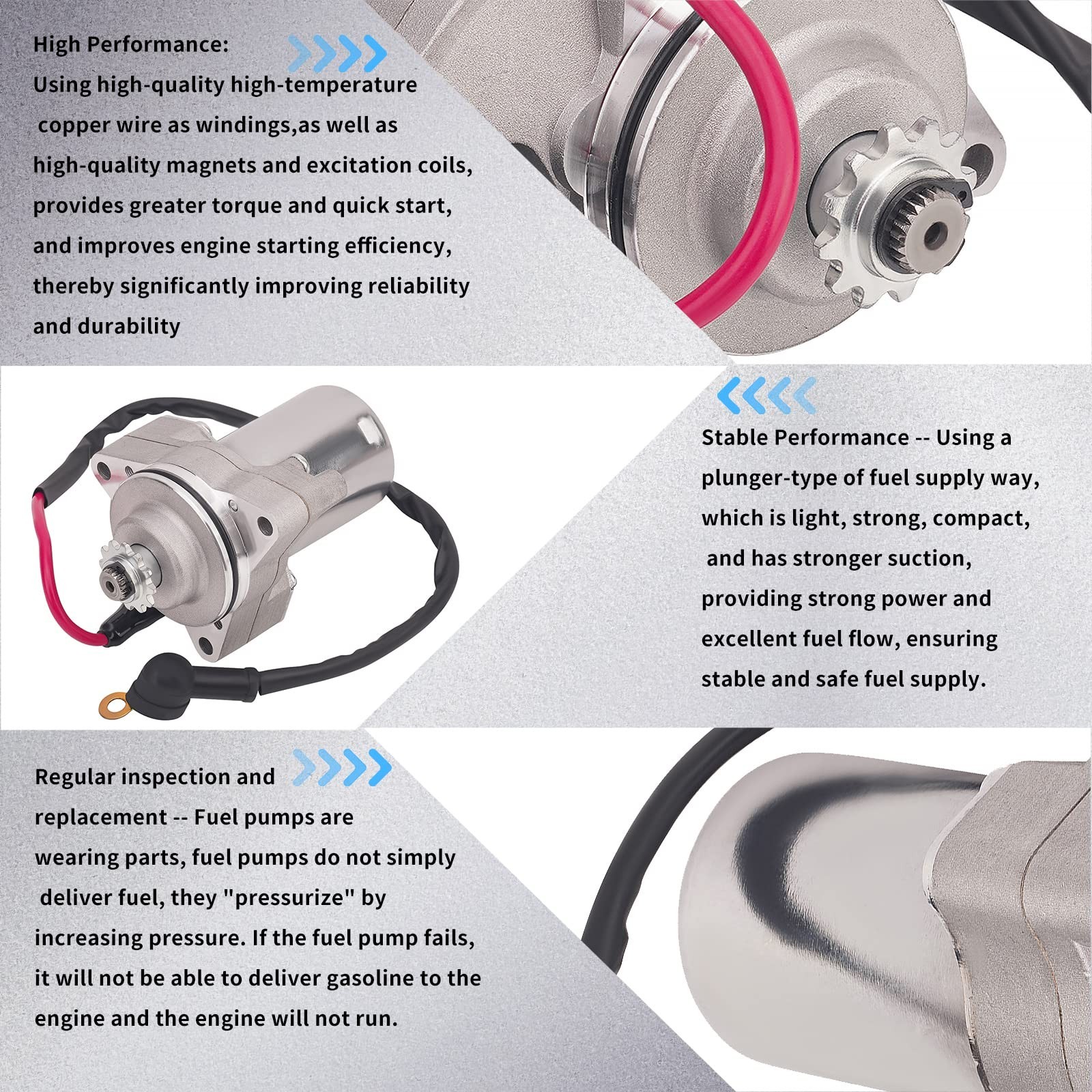 Road Passion 3 Bolt Starter Motor for 50cc 70 cc 90cc 100 cc 110cc 125 cc Dir...
