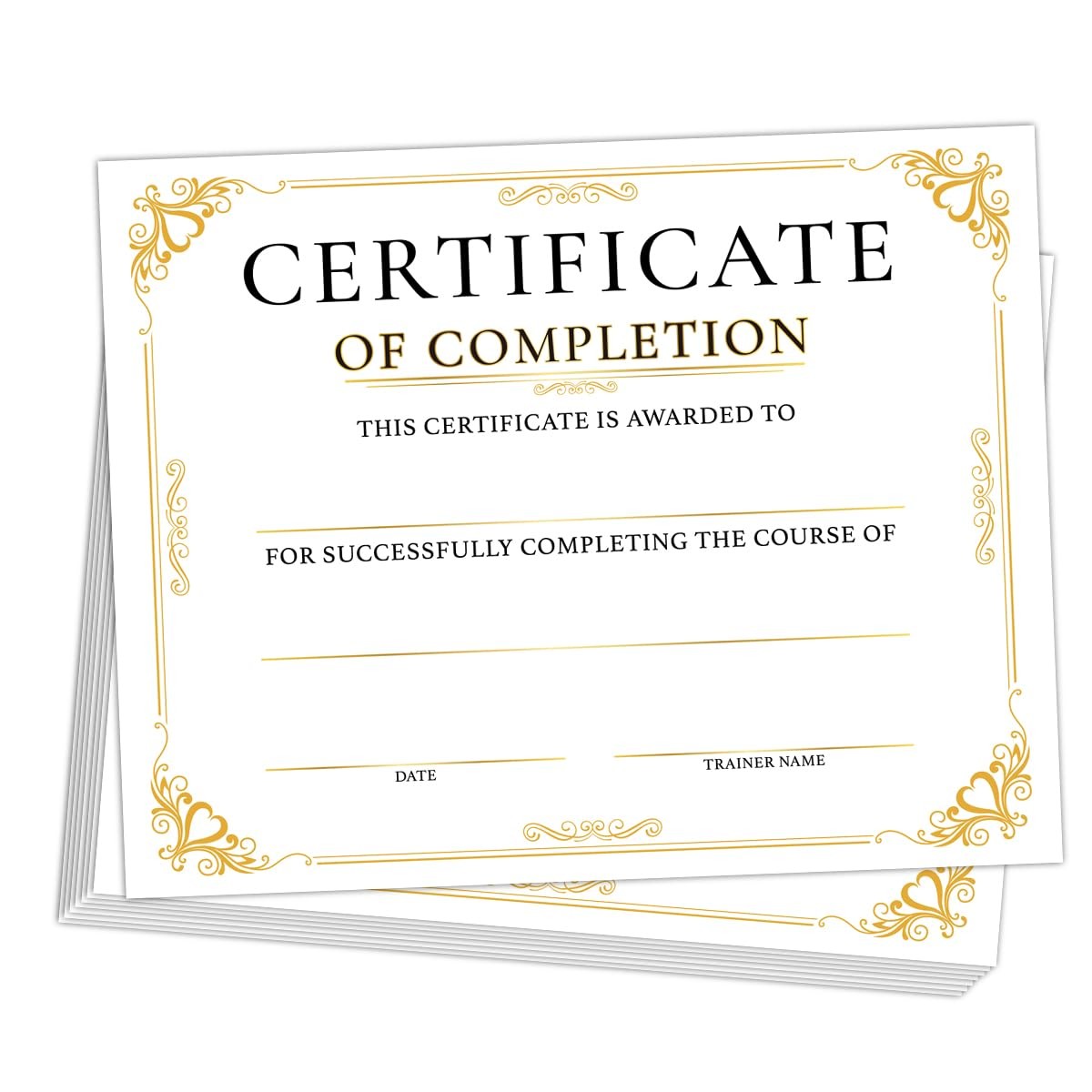 Certificate of Completion Gold Award Diploma Graduation Recognition 25 PCS