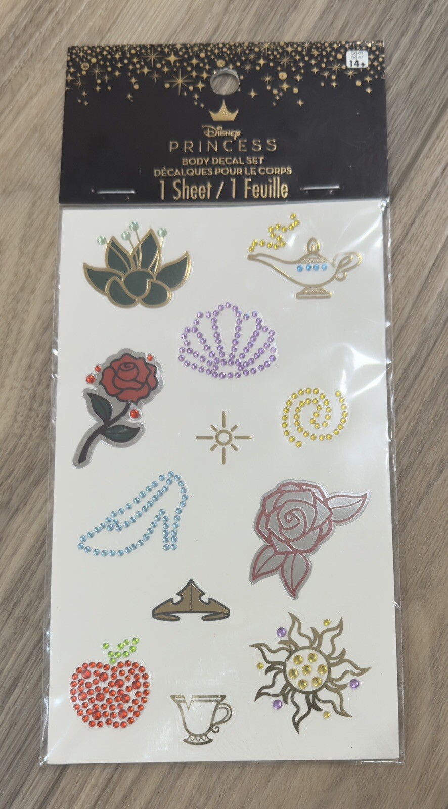 Disney Princess Body Decal Set Stickers Halloween Costume Cosplay New
