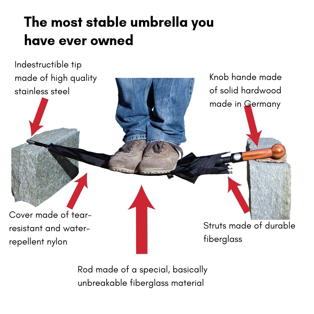 Security umbrella and selfdefense umbrella black J handle with tiny scratches