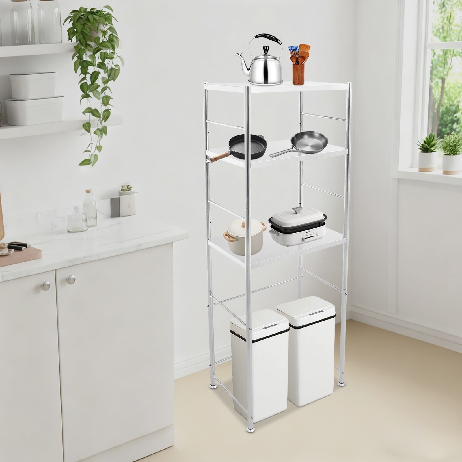 Storage Shelf for Kitchen Garage Stainless Steel Shelf Kitchen Storage Shelves