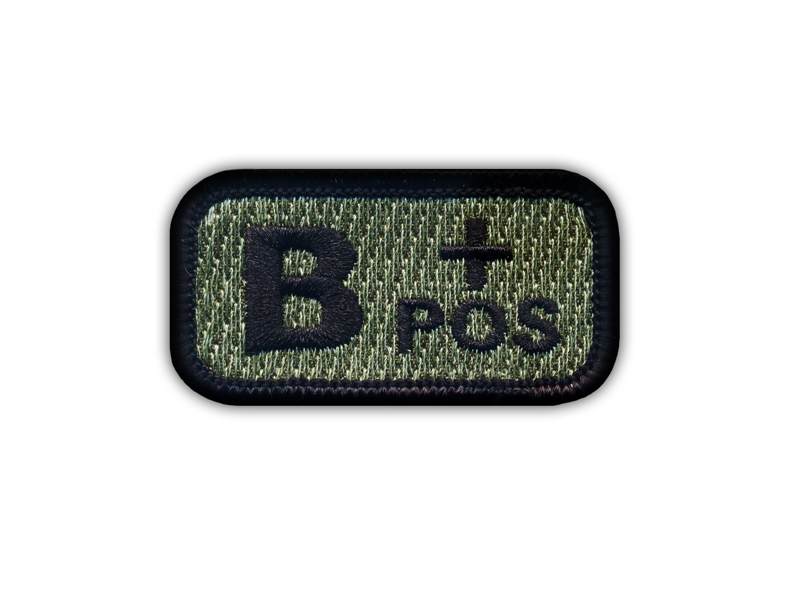 Blood type B "pos" acu-foliage Patch/Badge Embroidered