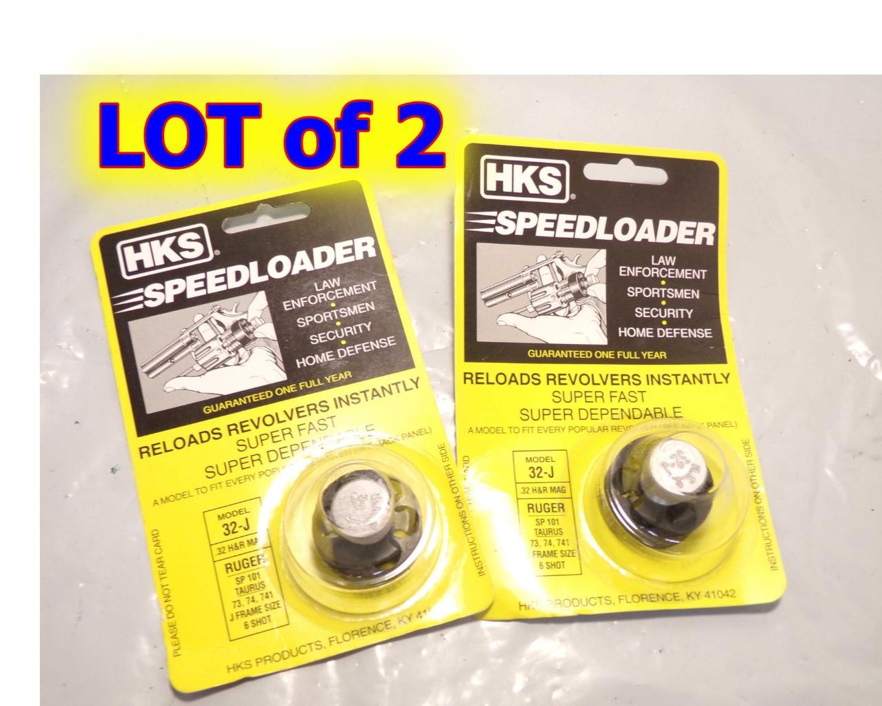 2-Lot HKS 32-J Speedloader for .32 H&R Mag RUGER SP101 TAURUS 73 74 741 6-Shot