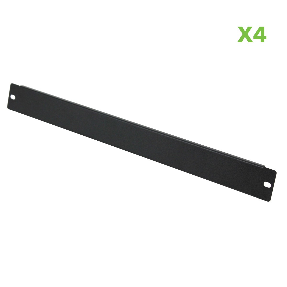 NavePoint Blanking Panel, Non-vented, 19 in Wide, Steel, Filler Panel, 4-pack