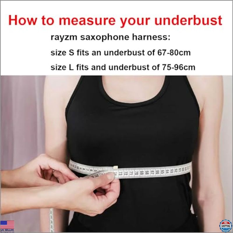 Rayzm Universal Double Shoulder Leather Saxophone Strap - Adjustable Padded