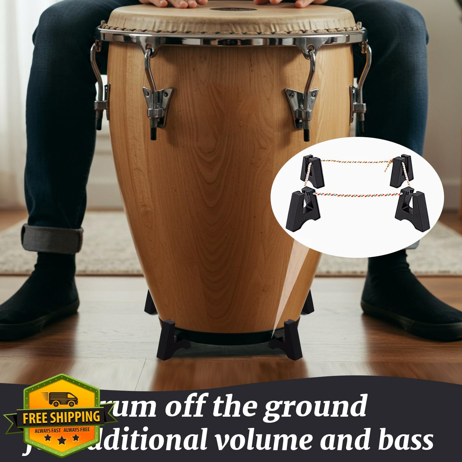 Boao conga stand drum feet risers 2-set