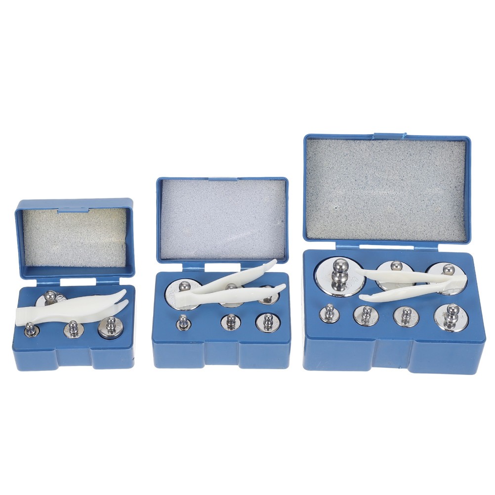 3 Boxes Lab Calibration Weights Set,100g+200g+500g Steel Weights in Box,