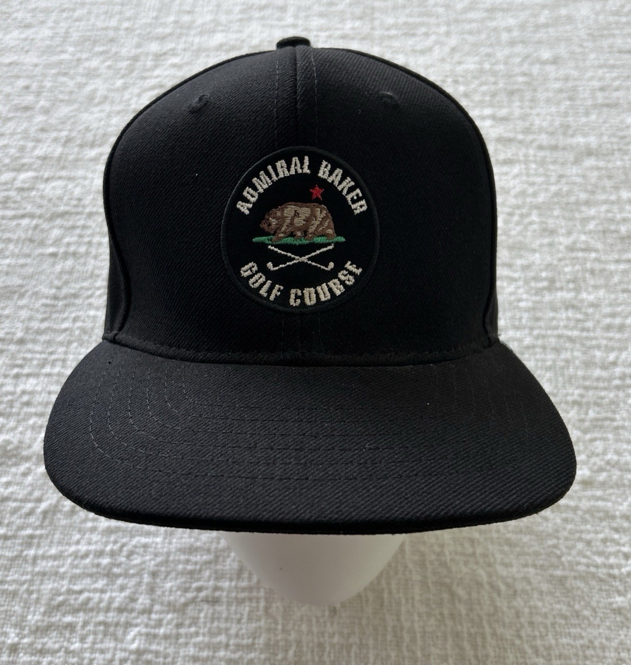 Admiral Baker Golf Course Black Snapback Cap Hat Legendary Headwear