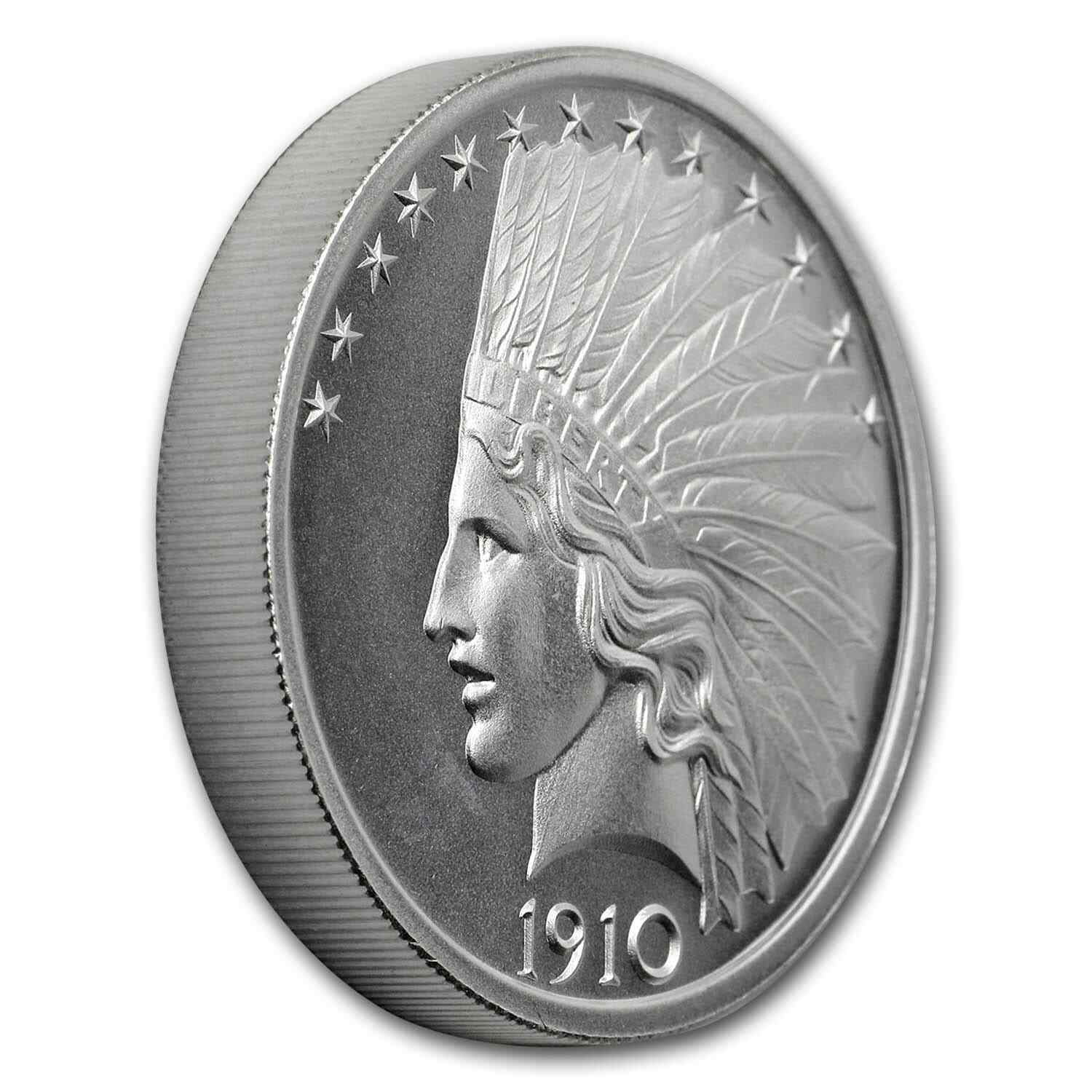 2 oz Silver High Relief Round - $10 Indian - SKU#177668