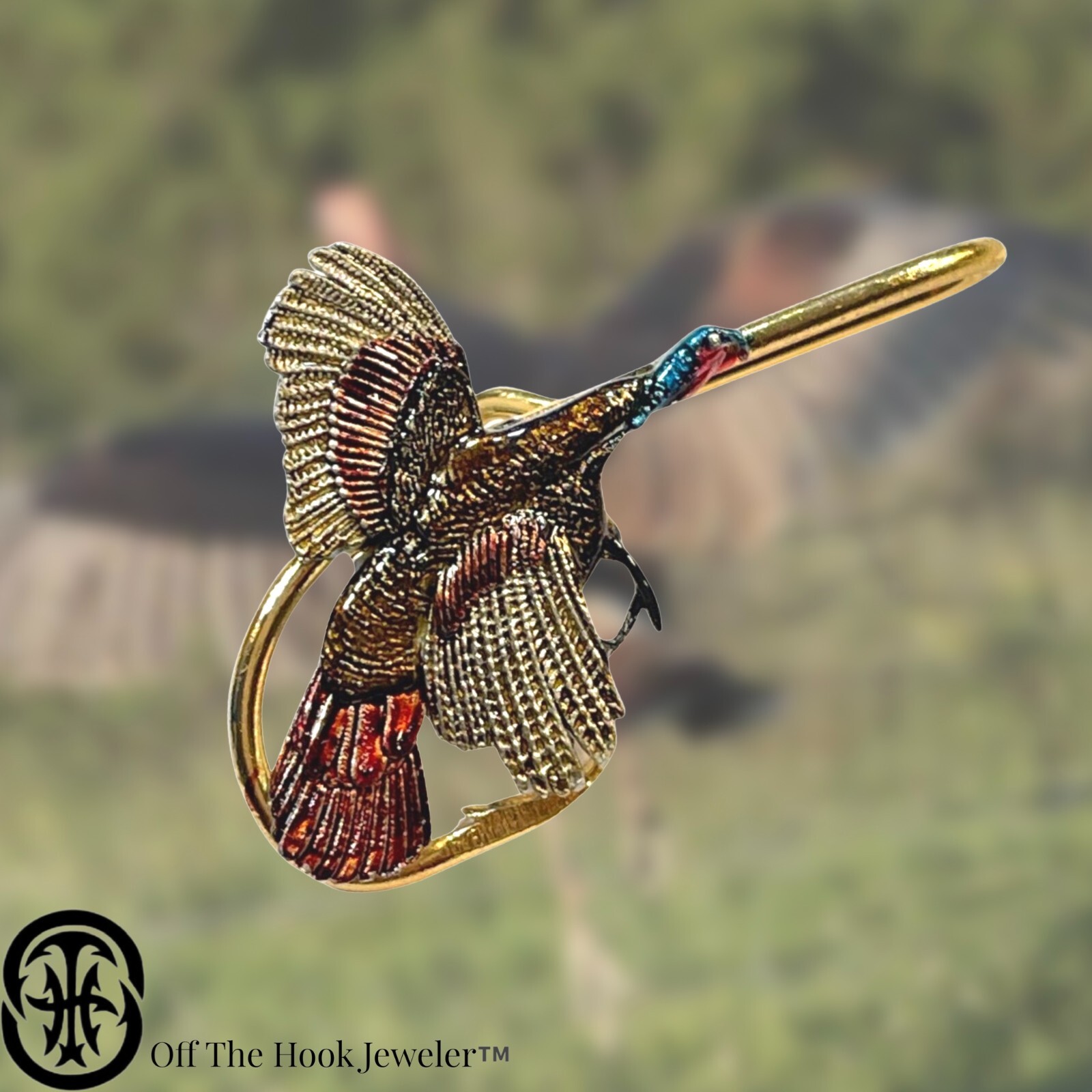 Turkey Hookit© #2 -Turkey Hat Pin - Turkey Hat Hook - Turkey Brim Clip