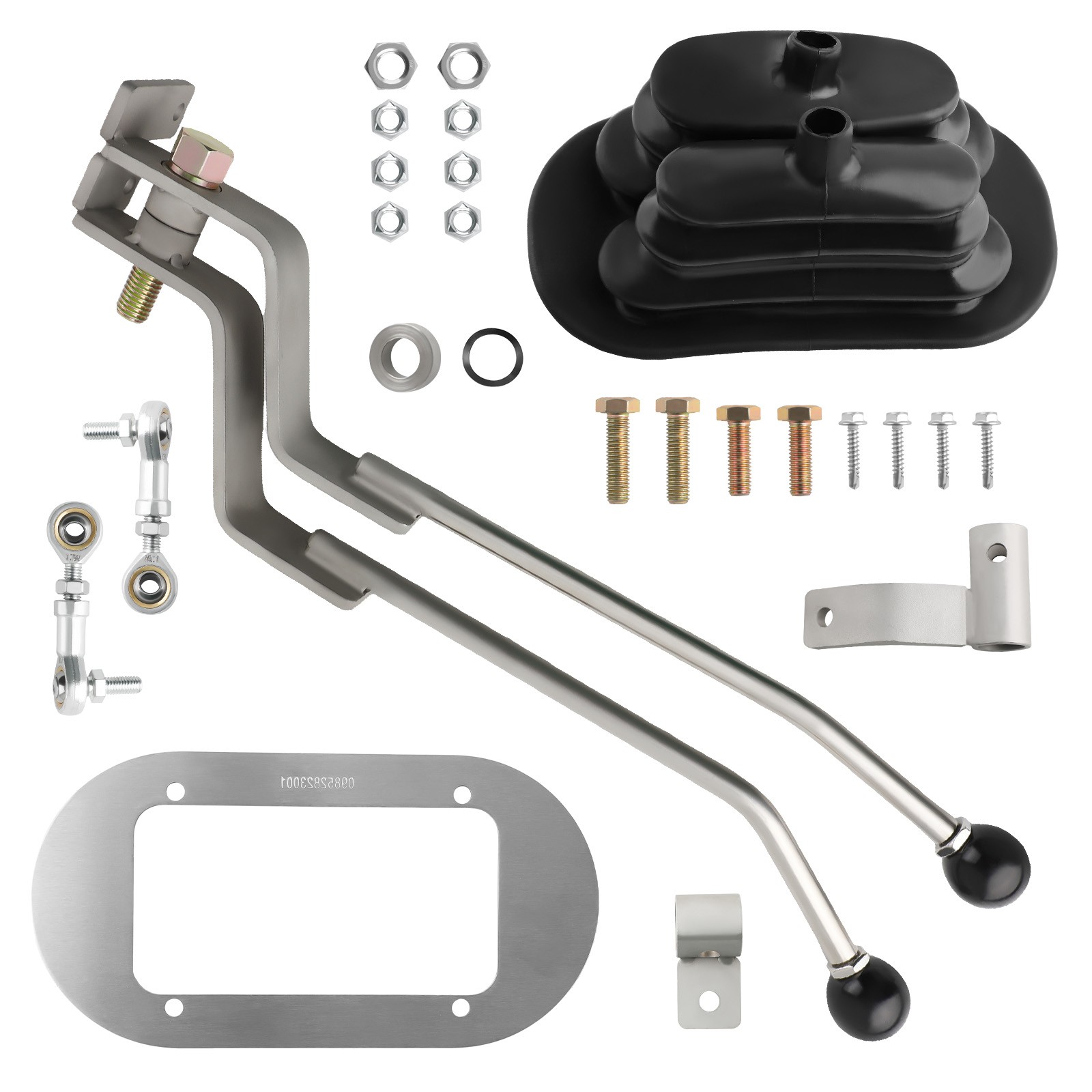 Stainless Steel Twin-Stick Shifter w/ Boots For GM NP205 8-Bolt Transfer Case