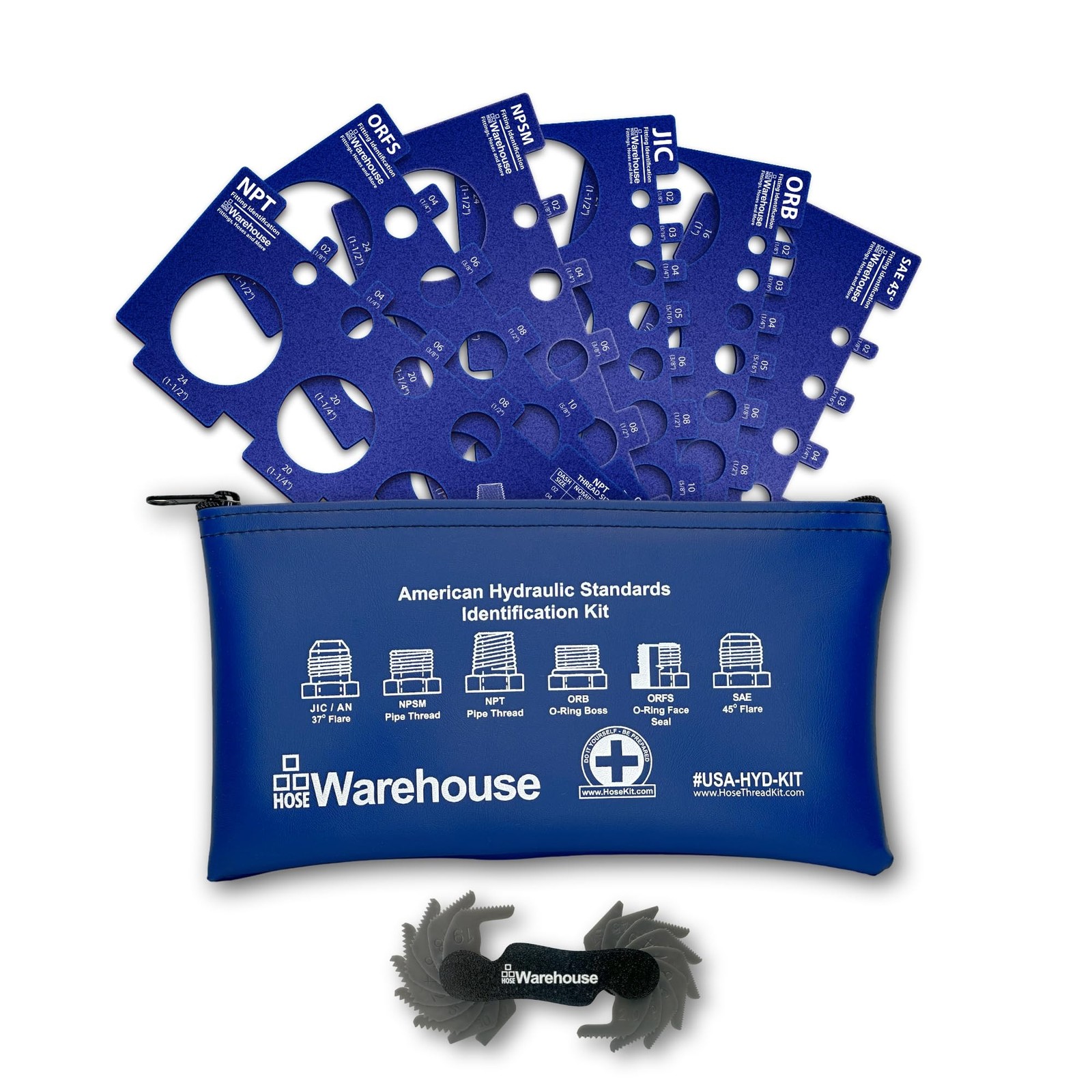 American Thread Identification Kit | Includes: Thread Pitch Gauge, Fitting Id...