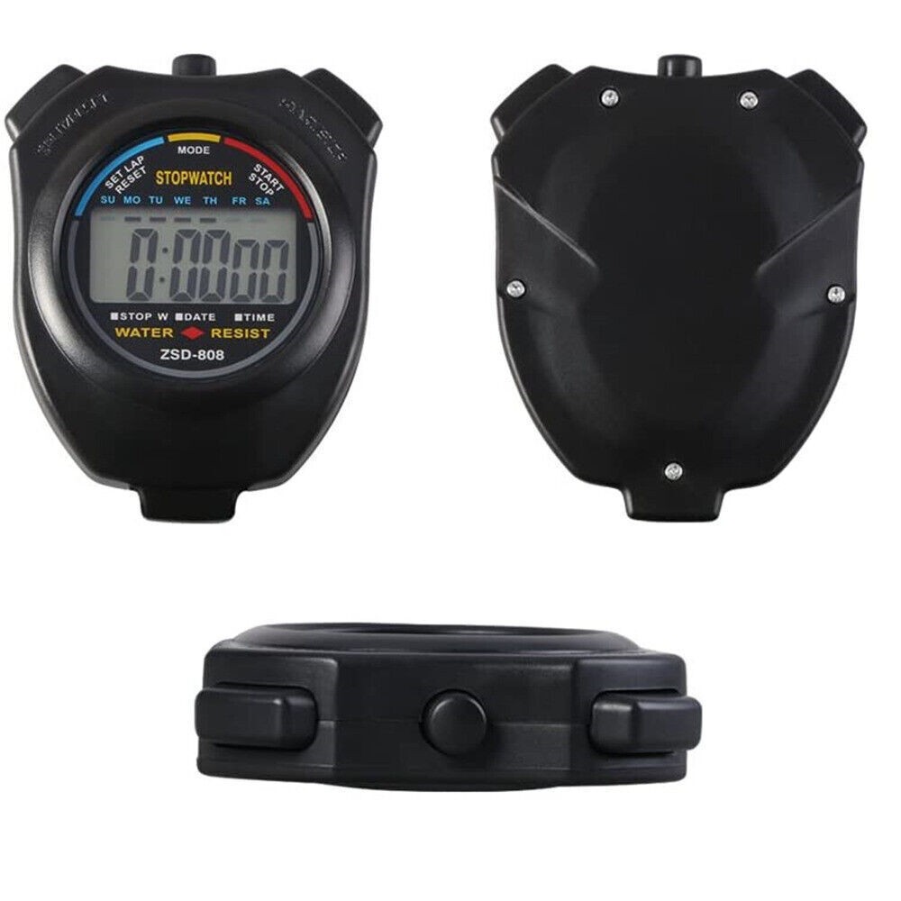 Multi-Function Electronic Digital Sport Stopwatch Timer, Large Display & Date US