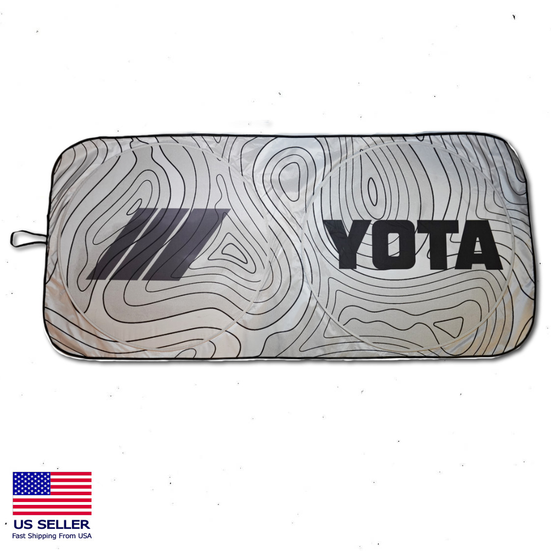For Toyota RAV4 2019-2025 TRD Windshield Sun Shade Topographic Map UV Block