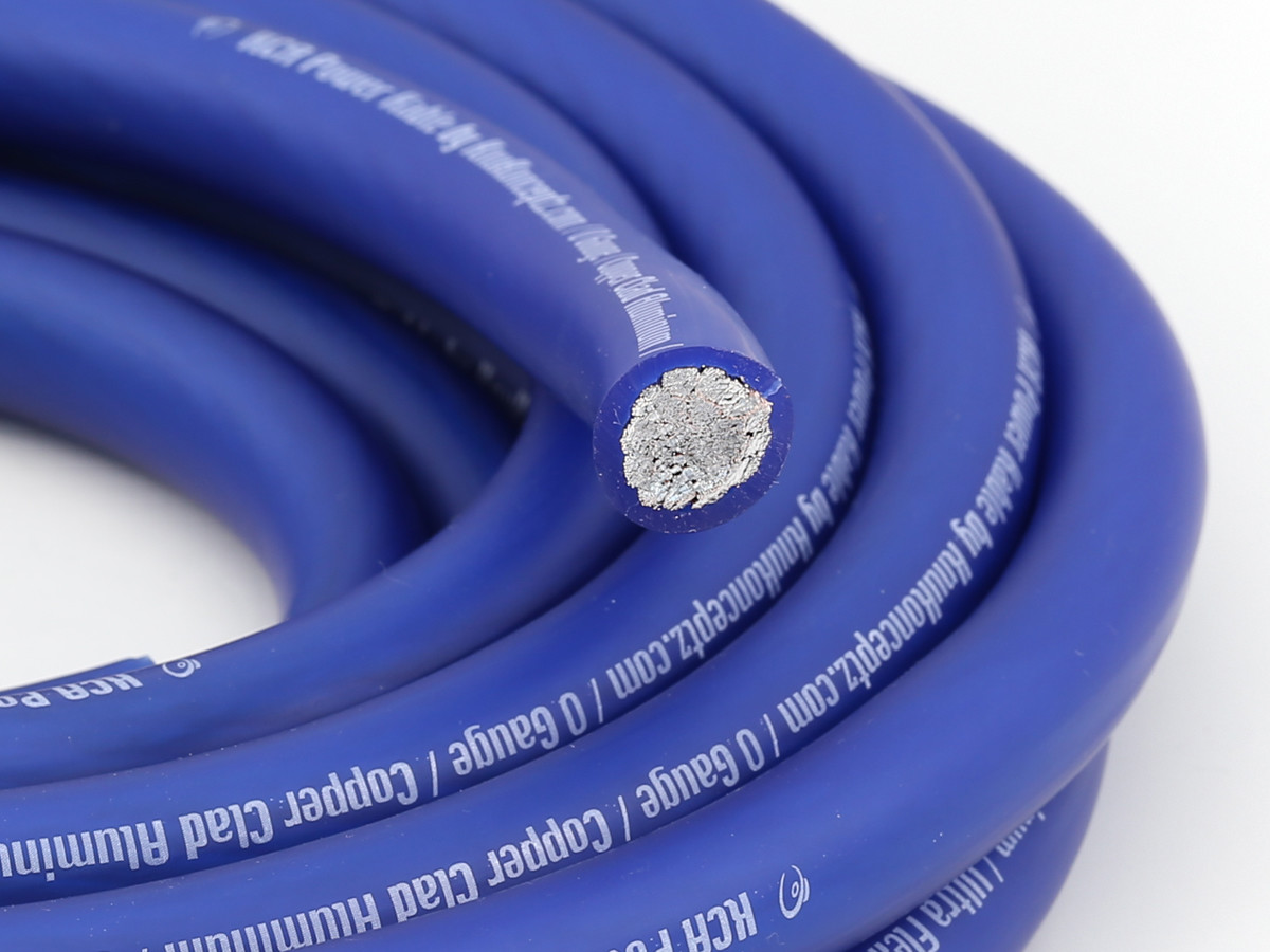 KnuKonceptz KCA Blue TRUE AWG 1/0 Gauge Battery Power Wire Ground Cable 20 Feet