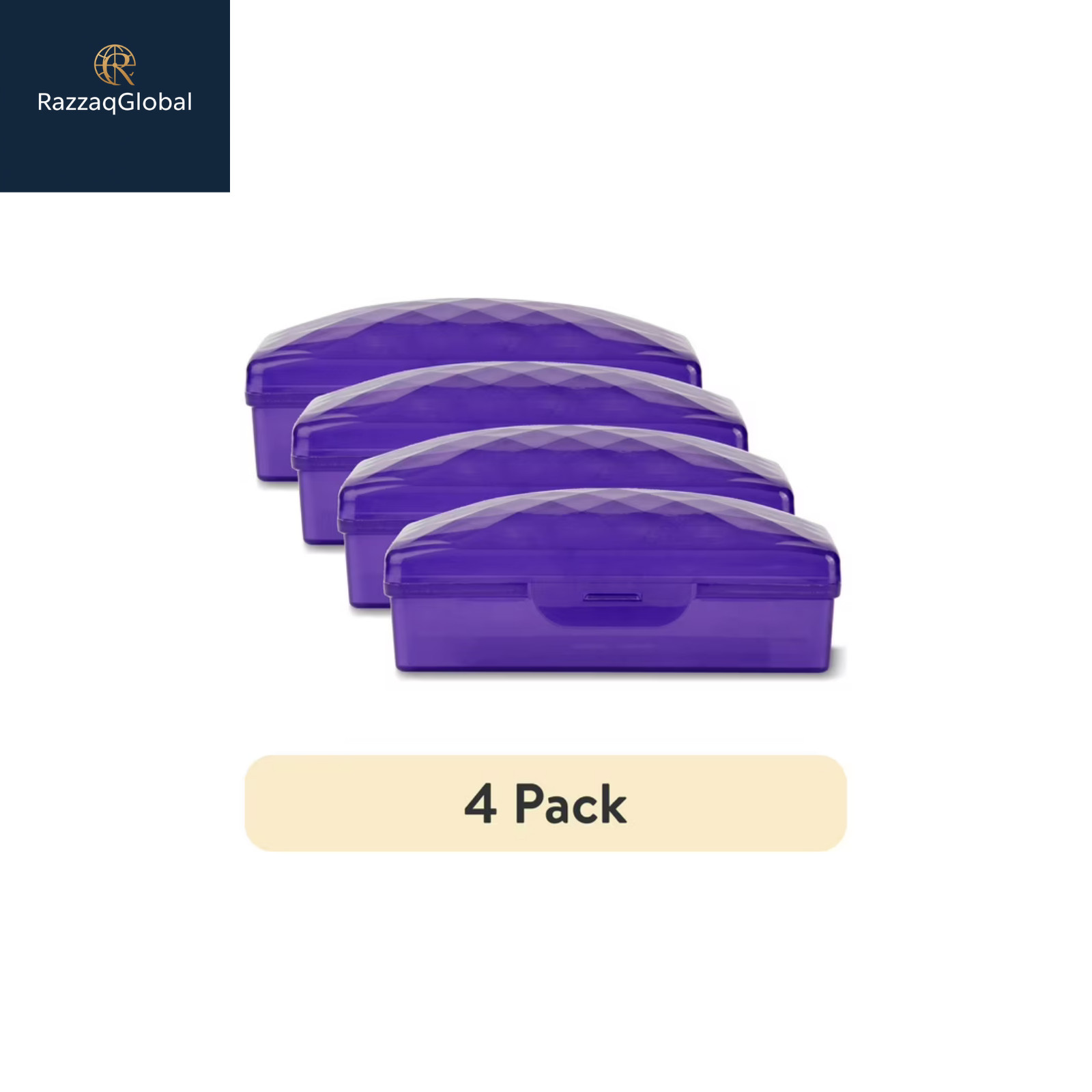 (4 pack) Equate Plastic Stand-Alone Soap Holder Dish, Color May Vary
