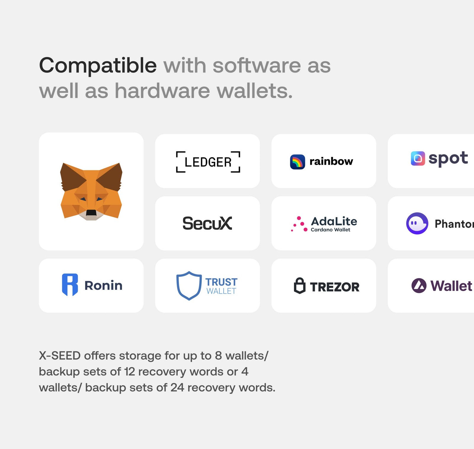 SecuX – XSEED - Secure Bitcoin Small (approx. 2-3" x x 0.5"), Silver