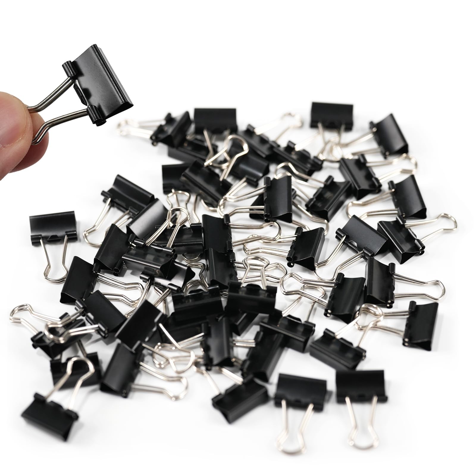 Ykimok 48Pcs Mini Binder Clips, 0.5 inch(13mm), Paper Clamps Micro Size Small