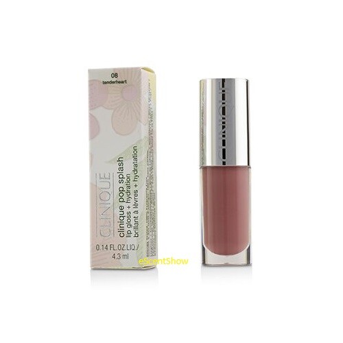 CLINIQUE POP SPLASH LIP GLOSS HYDRATION LIPGLOSS .14 OZ / 4.3 ML FULL SIZE NIB