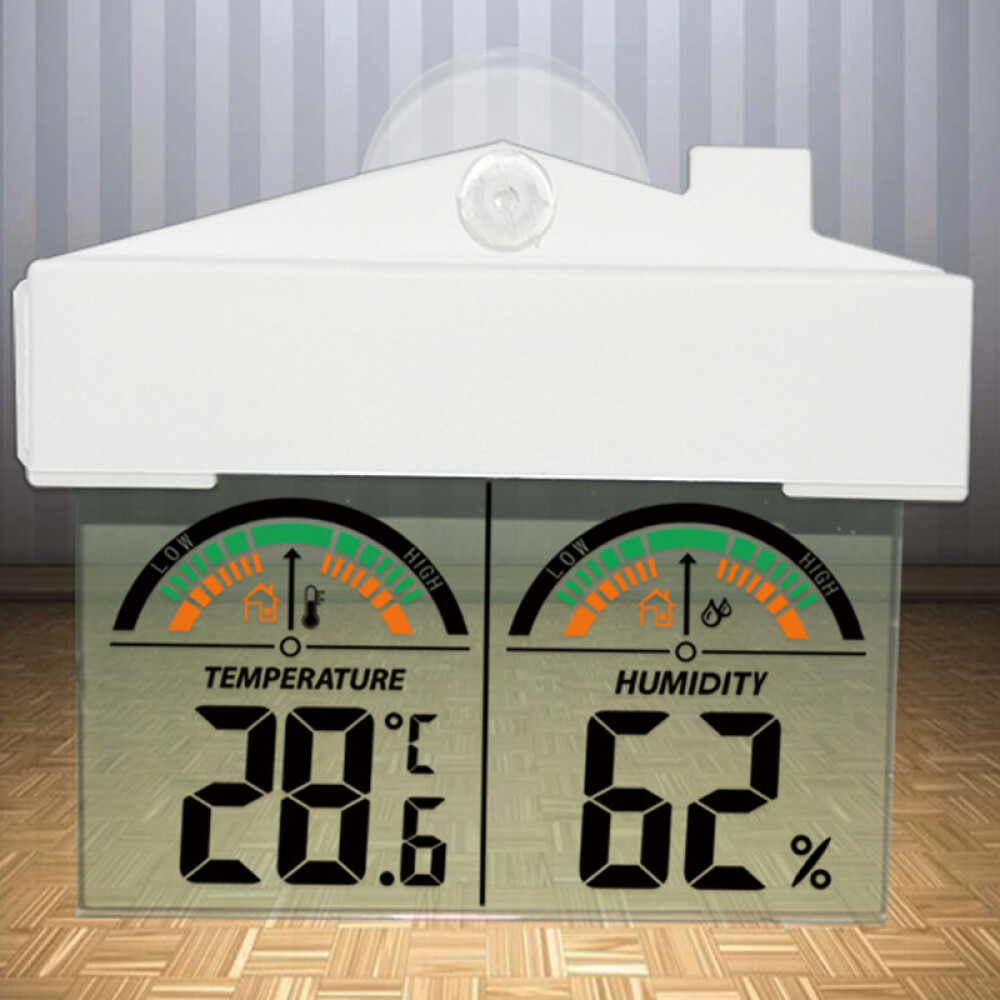 Suction Cup Digital Temperature Humidity Meter For