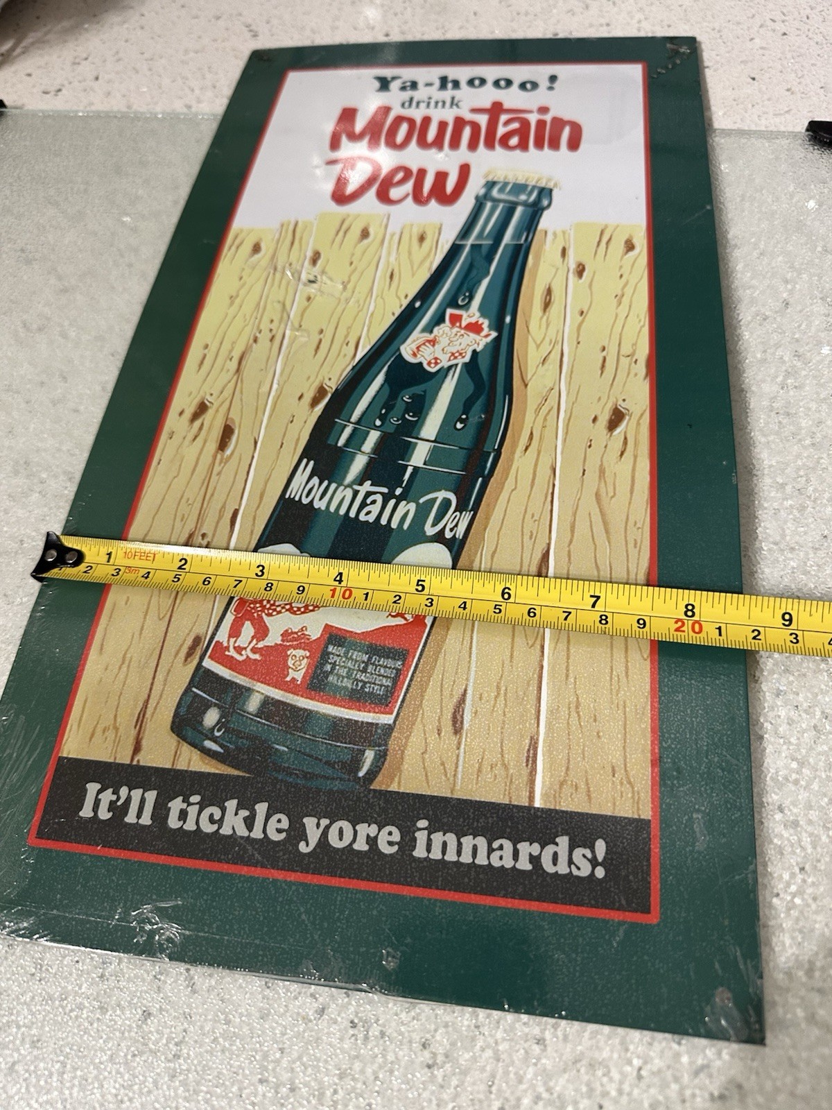 Mountain Dew Tickle Ya-Hoo Pop Soda 16" Metal Tin Sign Vintage Bar Man Cave New