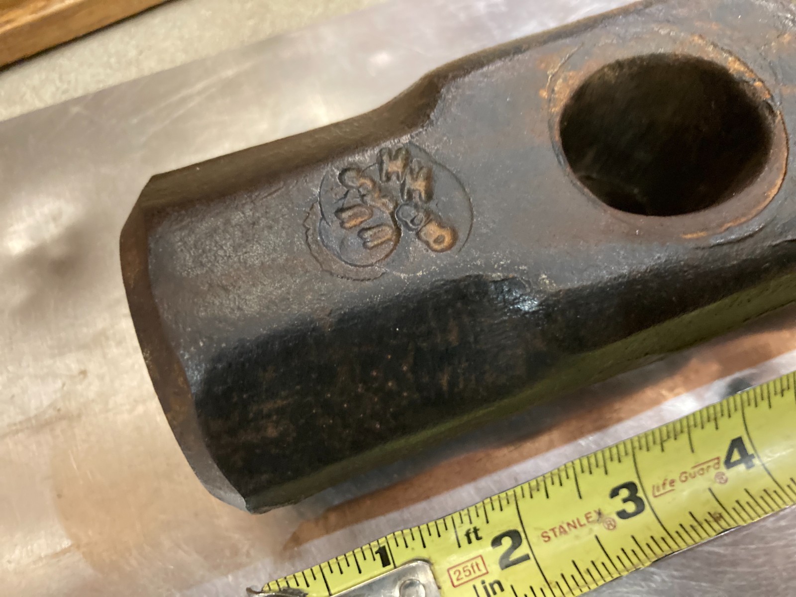 Vintage USM 8lb Sledge Hammer Head Octagonal Shape. Double stamped.
