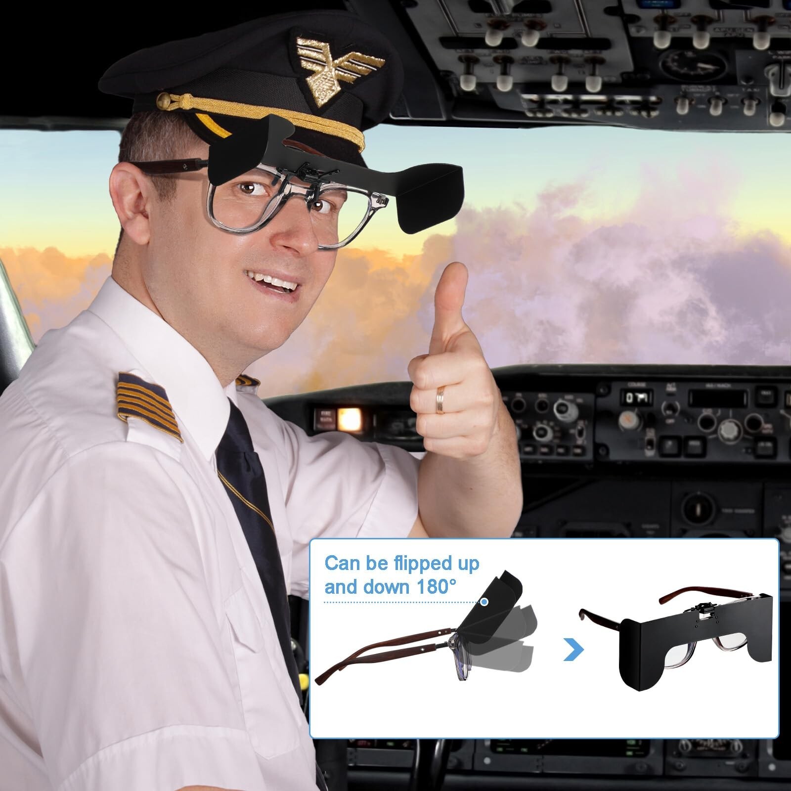 1 Pcs View Limiting Device Clip On Cloud-Overs Visors Attaches View Limiting ...