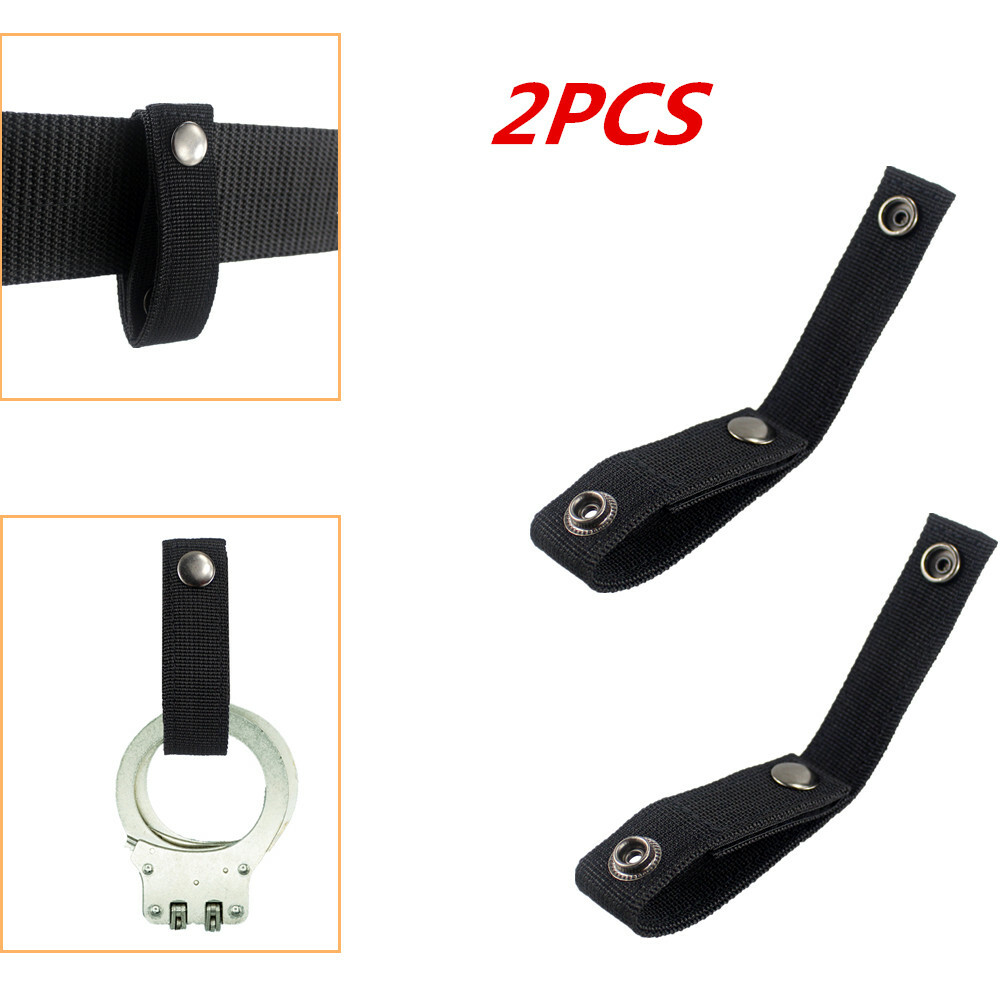 US 2pcs Molle 1" Duty Belt Handcuff Strap Strong Snap Nylon Webbing Strap Holder