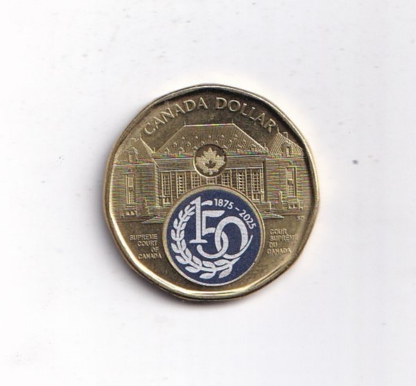 Canada 1 Dollar 2025 150 years of Supreme Court of Canada (KM#3576a)