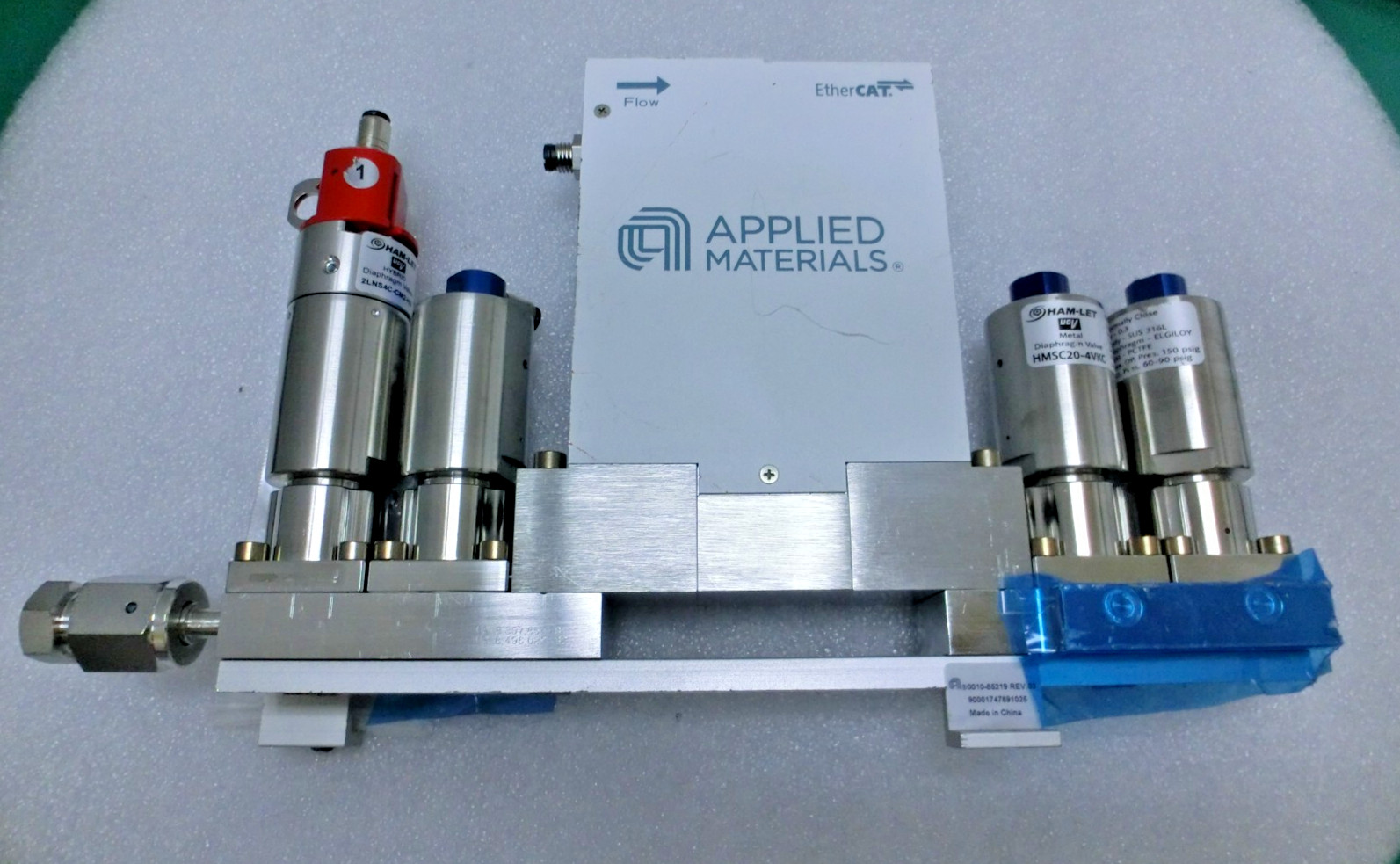 Applied Materials 0190-86464 MFC,HCL 3000sccm+3xHam-let HMSC20-4VKC,AMAT,Jp+9639