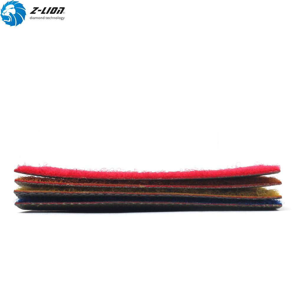 4Pcs Electroplated Diamond Hand Polishing Pad Hook&Loop Backed Sandpaper 90*55mm