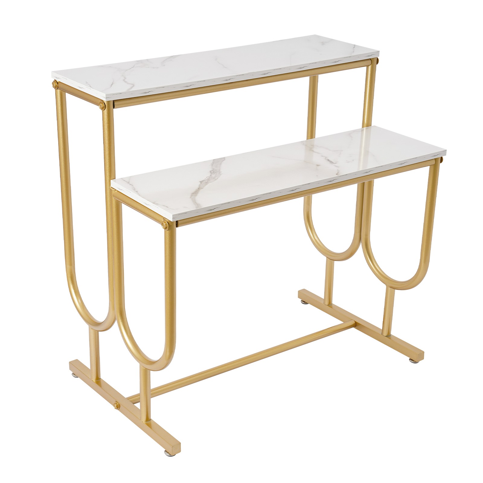 Purse Display Stand, Free Standing Handbag Display Stand, 2 Tier Display Table