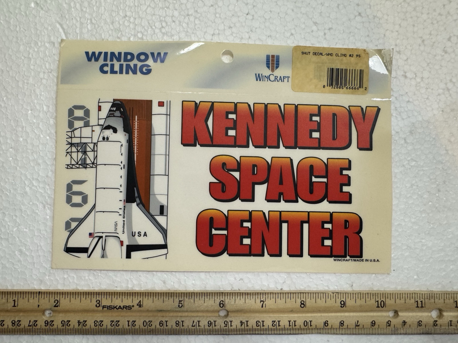Vintage Kennedy Space Center Space Shuttle Window Cling