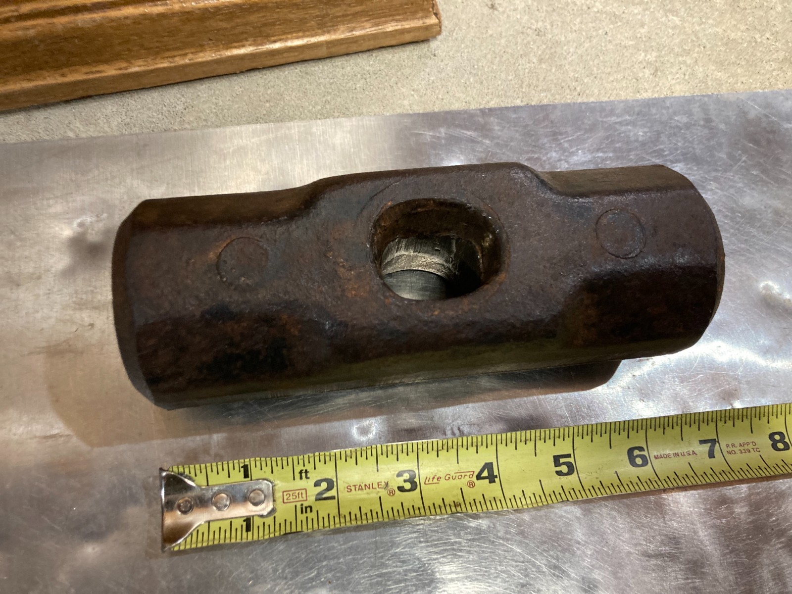Vintage USM 8lb Sledge Hammer Head Octagonal Shape. Double stamped.