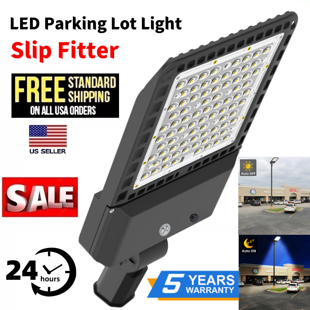 300W LED Parking Lot Light Dusk To Dawn Commercial Street Shoebox Area Light 5YR