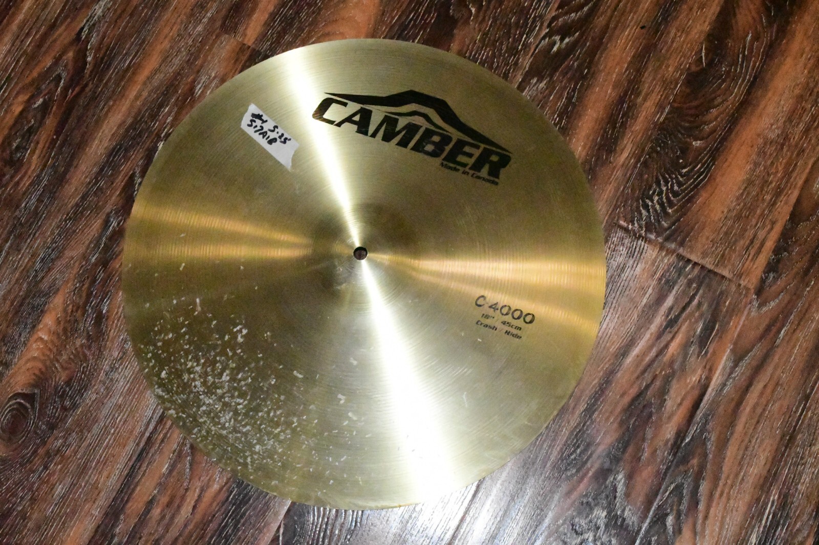 1980's CAMBER 18" C-4000 CRASH-RIDE VINTAGE CYMBAL GOOD CONDITION 517a1
