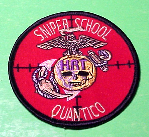 USMC  QUANTICO  SNIPER SCHOOL  HRT  3 1/2"  PATCH  FREE SHIPPING!!!
