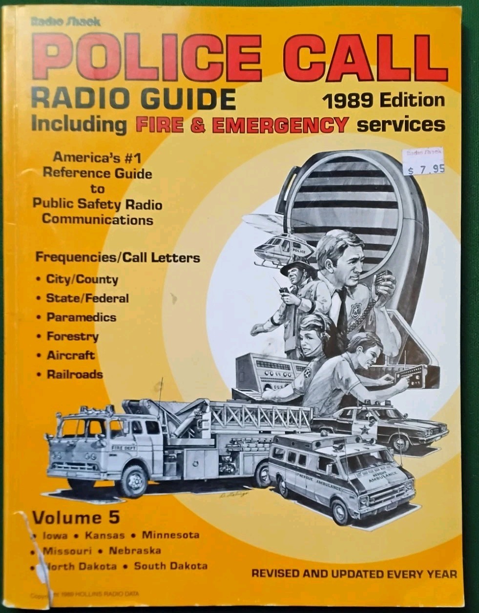 Vintage Radio Shack Police Call Radio Guide 1989 Edition Volume 5 Good Condition