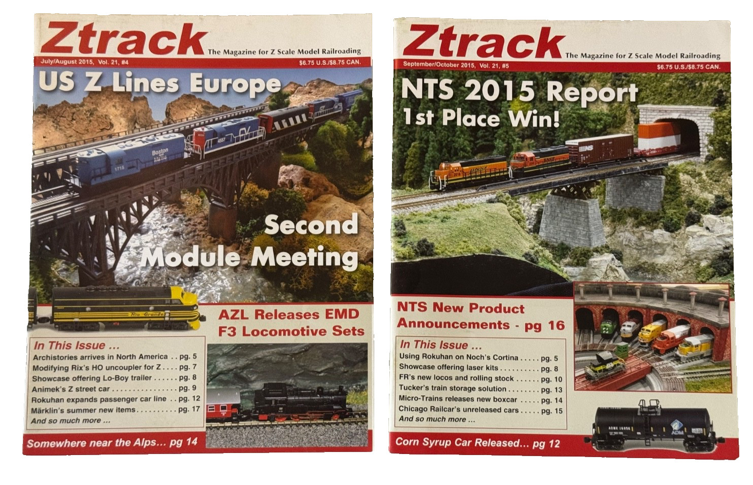 Ztrack Magazine Z-scale 2 numbers (4,5) of the year 2015  Volume 21