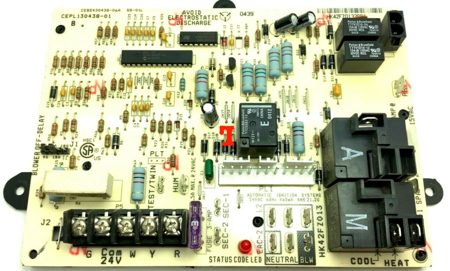 HK42FZ013 GUARANTEED WORKING - CEPL130438 OEM Furnace control board Carrier