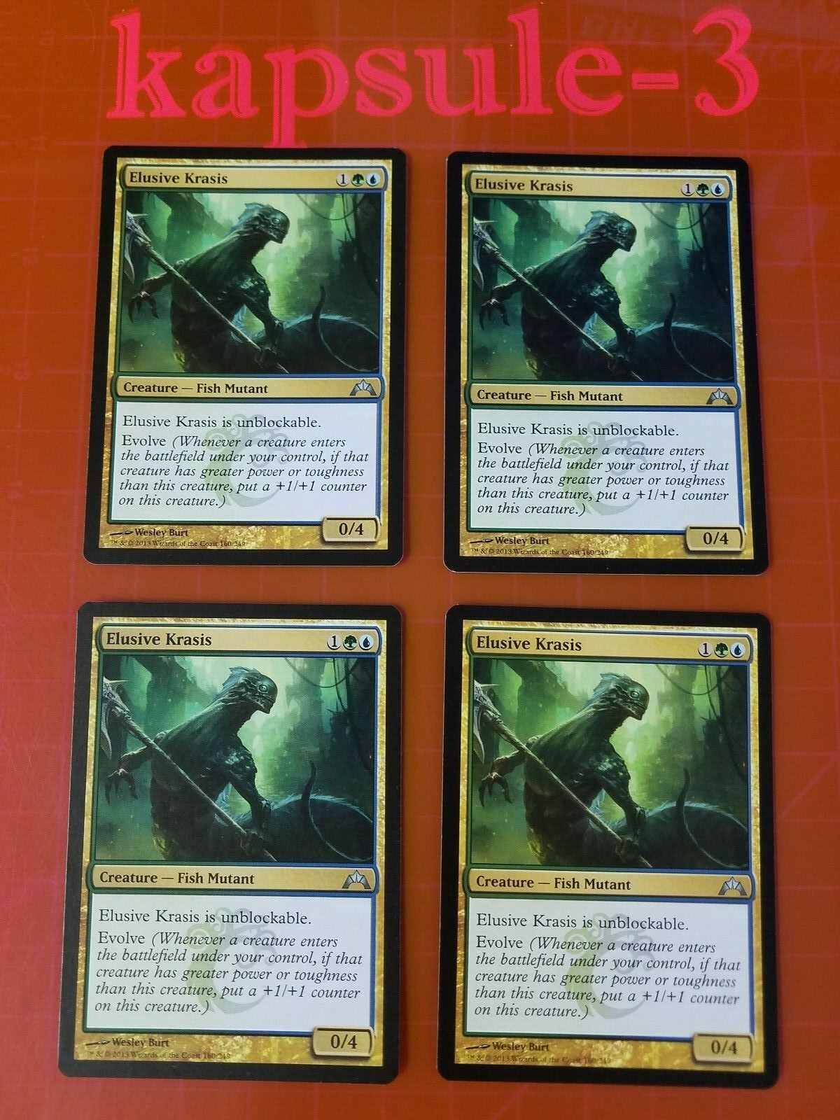 4x Elusive Krasis | Gatecrash | MTG Magic Cards