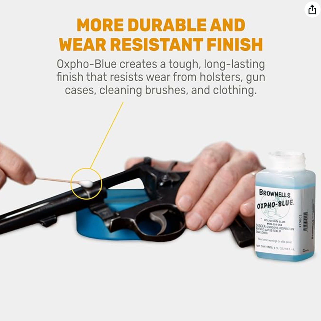 Brownells Oxpho-Blue Liquid Blue, Cold Bluing Solution 100 Cleaning swabs 32 oz