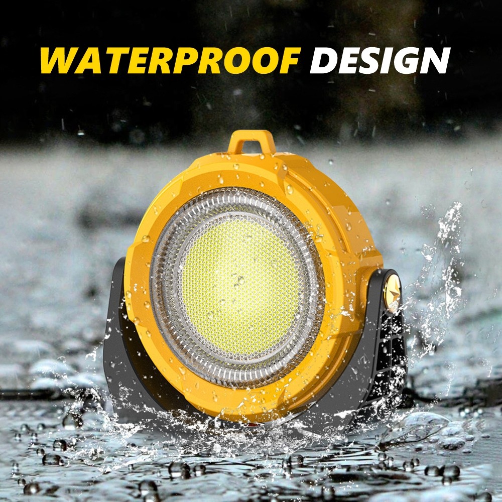 Portable LED Solar Work Light USB Rechargeable Emergency Worklight Security Lamp