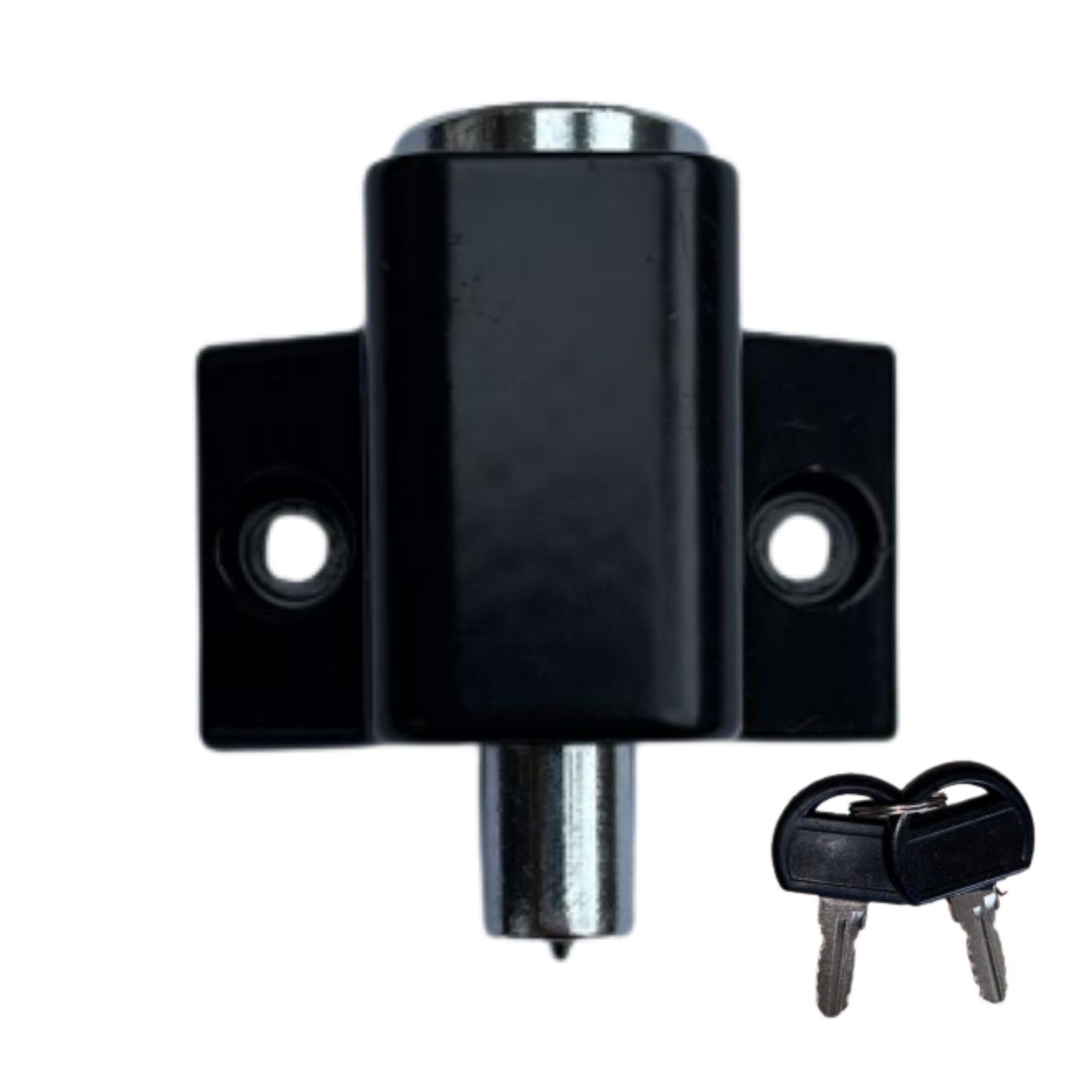 TradeBase Mini Push Lock Window | Door | Black | 4 Pack