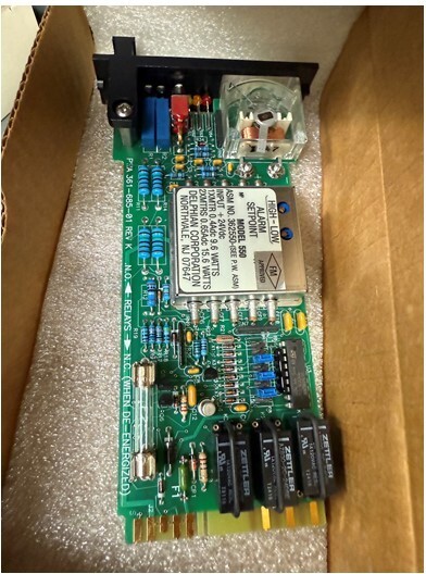 CONTROLLER CARD,PART#362-550-076 INPUT 24 VOLTS DC,HIGH-LOW ALARMS W/  -SURPLUS-