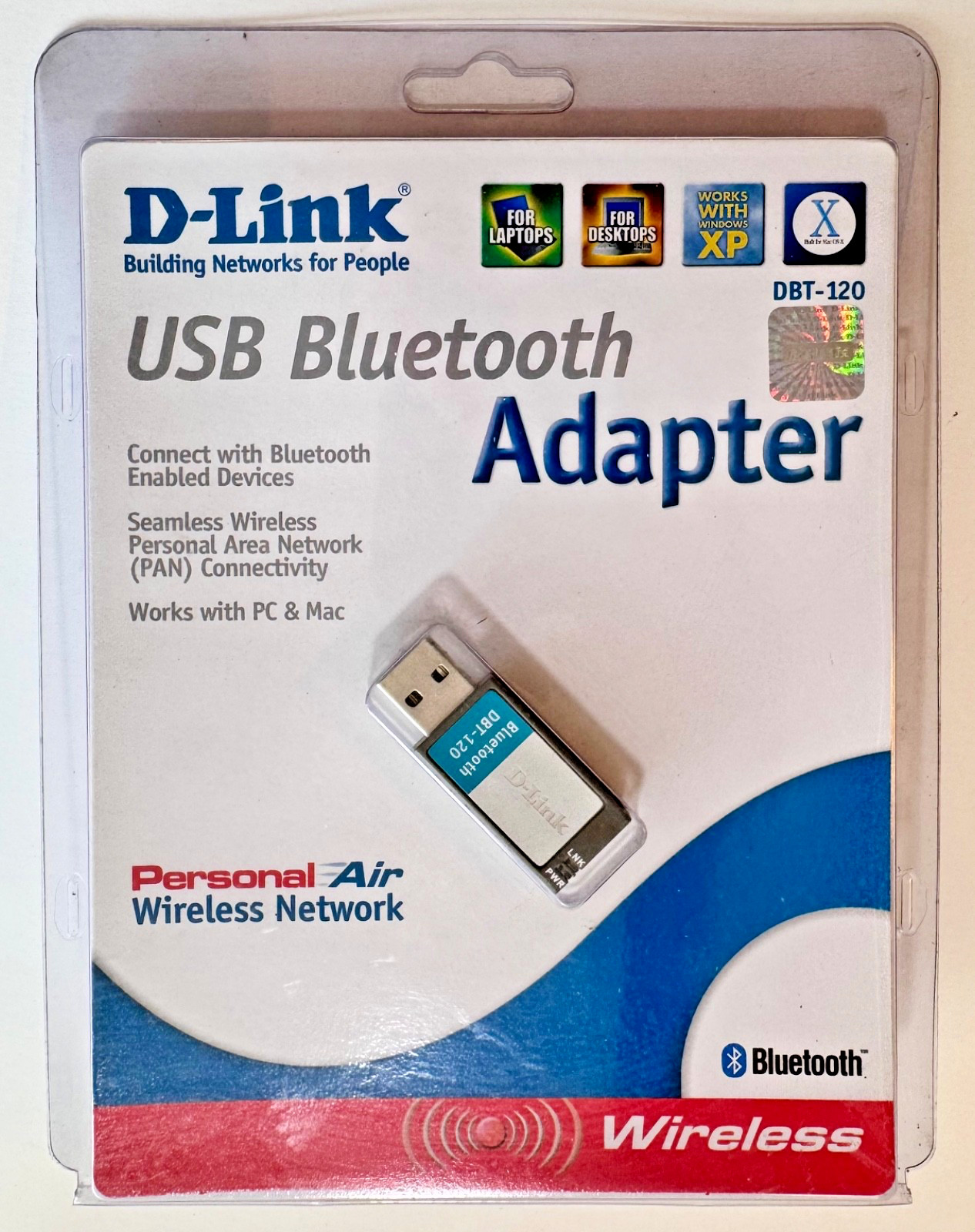 NEW D-Link USB Bluetooth Adapter DBT-120 w/ USB extension cable and guide