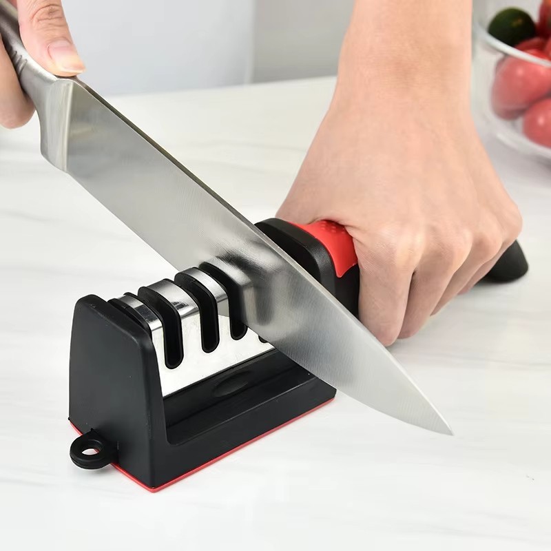 4 Segment Kitchen Knife Sharpener Handheld Multi Purpose Manual Sharpening Tool